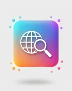 Abstract 3D bar chart icon used for key competitor analysis by SEO Consultant Montreal.